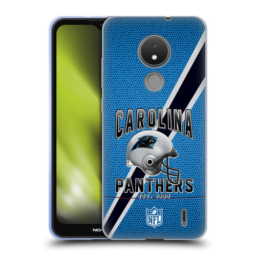 NFL Carolina Panthers Logo Art Football Stripes Soft Gel Case for Nokia C21