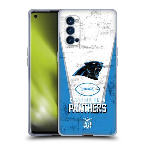 NFL Carolina Panthers Logo Art Banner Soft Gel Case for OPPO Reno 4 Pro 5G