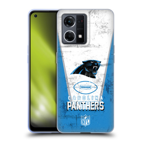 NFL Carolina Panthers Logo Art Banner Soft Gel Case for OPPO Reno8 4G