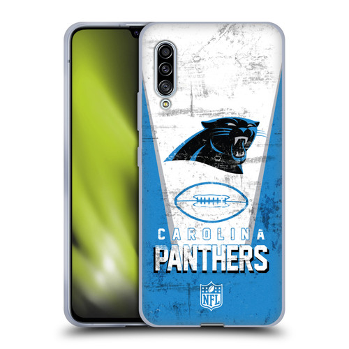 NFL Carolina Panthers Logo Art Banner Soft Gel Case for Samsung Galaxy A90 5G (2019)