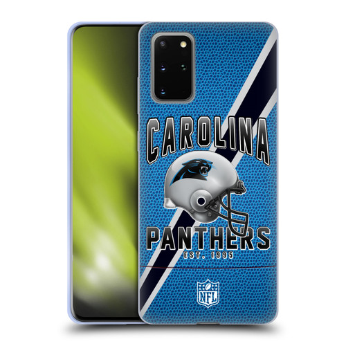 NFL Carolina Panthers Logo Art Football Stripes Soft Gel Case for Samsung Galaxy S20+ / S20+ 5G
