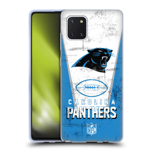 NFL Carolina Panthers Logo Art Banner Soft Gel Case for Samsung Galaxy Note10 Lite