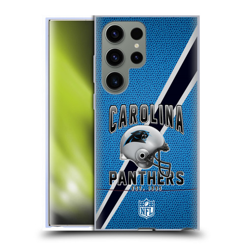 NFL Carolina Panthers Logo Art Football Stripes Soft Gel Case for Samsung Galaxy S23 Ultra 5G
