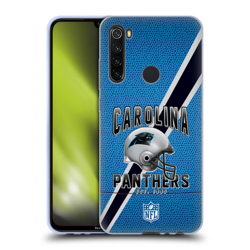 NFL Carolina Panthers Logo Art Football Stripes Soft Gel Case for Xiaomi Redmi Note 8T