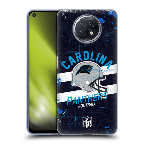 NFL Carolina Panthers Logo Art Helmet Distressed Soft Gel Case for Xiaomi Redmi Note 9T 5G