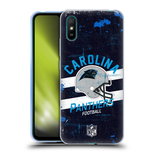 NFL Carolina Panthers Logo Art Helmet Distressed Soft Gel Case for Xiaomi Redmi 9A / Redmi 9AT