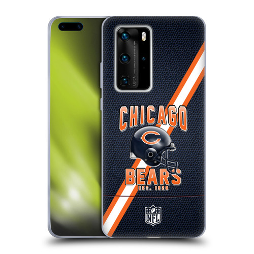 NFL Chicago Bears Logo Art Football Stripes Soft Gel Case for Huawei P40 Pro / P40 Pro Plus 5G
