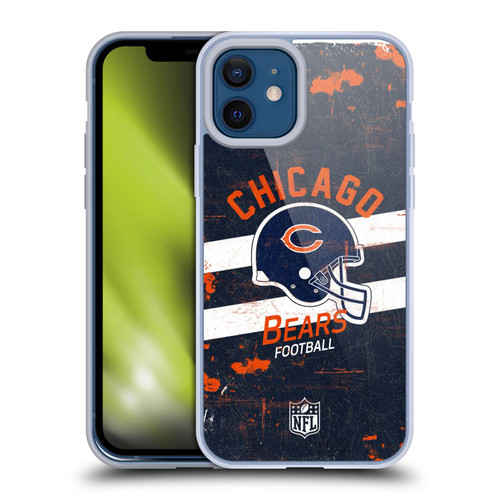 NFL Chicago Bears Logo Art Helmet Distressed Soft Gel Case for Apple iPhone 12 / iPhone 12 Pro