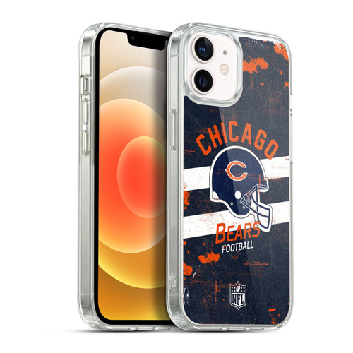 NFL Chicago Bears Logo Art Helmet Distressed Soft Gel Case for Apple iPhone 12 / iPhone 12 Pro & MagSafe