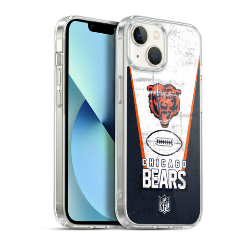 NFL Chicago Bears Logo Art Banner Soft Gel Case for Apple iPhone 13