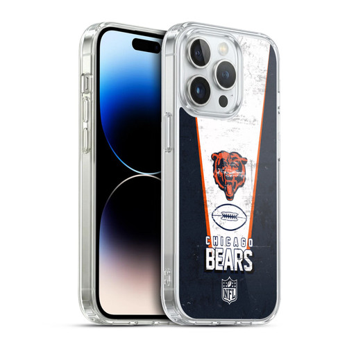 NFL Chicago Bears Logo Art Banner Soft Gel Case for Apple iPhone 13 Pro & MagSafe