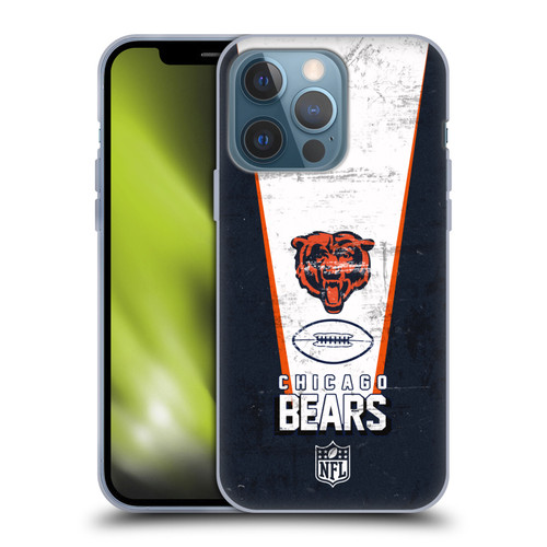 NFL Chicago Bears Logo Art Banner Soft Gel Case for Apple iPhone 13 Pro