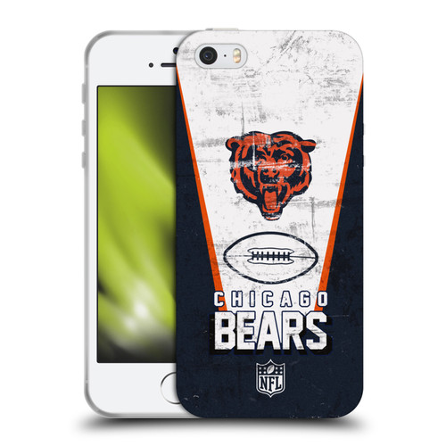 NFL Chicago Bears Logo Art Banner Soft Gel Case for Apple iPhone 5 / 5s / iPhone SE 2016