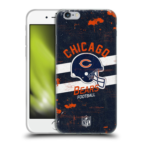 NFL Chicago Bears Logo Art Helmet Distressed Soft Gel Case for Apple iPhone 6 / iPhone 6s
