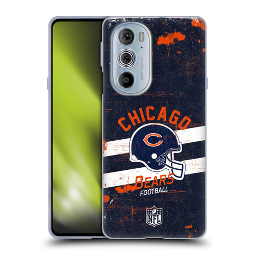 NFL Chicago Bears Logo Art Helmet Distressed Soft Gel Case for Motorola Edge X30