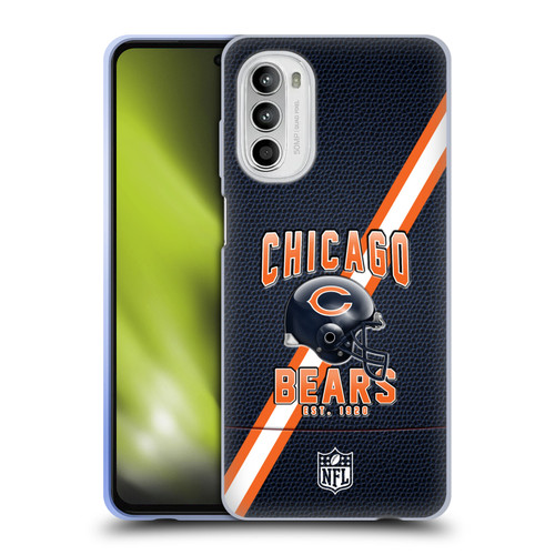 NFL Chicago Bears Logo Art Football Stripes Soft Gel Case for Motorola Moto G52