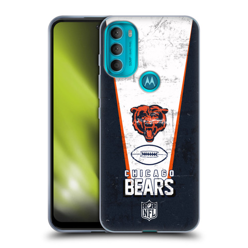NFL Chicago Bears Logo Art Banner Soft Gel Case for Motorola Moto G71 5G