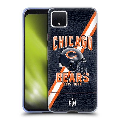 NFL Chicago Bears Logo Art Football Stripes Soft Gel Case for Google Pixel 4 XL