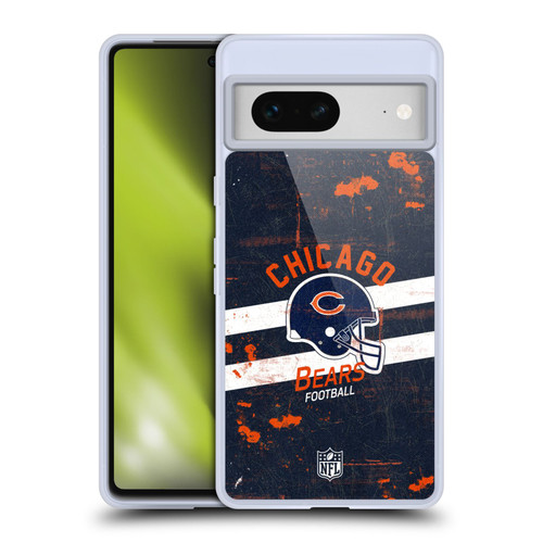NFL Chicago Bears Logo Art Helmet Distressed Soft Gel Case for Google Pixel 7