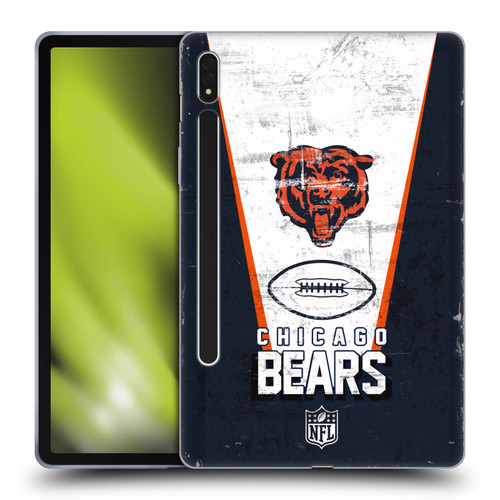 NFL Chicago Bears Logo Art Banner Soft Gel Case for Samsung Galaxy Tab S8