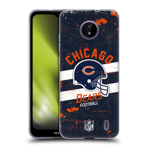 NFL Chicago Bears Logo Art Helmet Distressed Soft Gel Case for Nokia C10 / C20