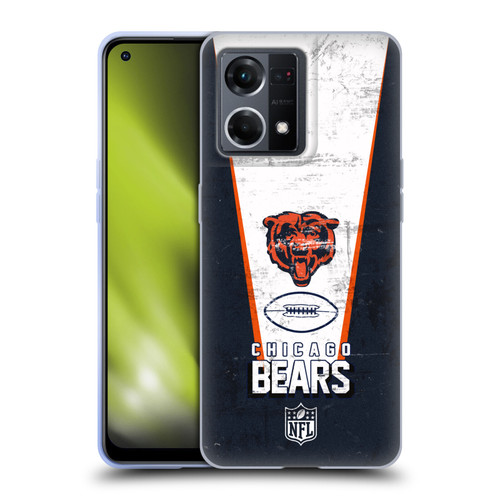 NFL Chicago Bears Logo Art Banner Soft Gel Case for OPPO Reno8 4G