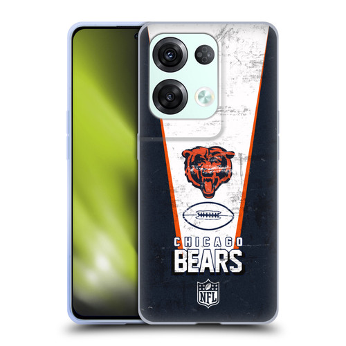 NFL Chicago Bears Logo Art Banner Soft Gel Case for OPPO Reno8 Pro