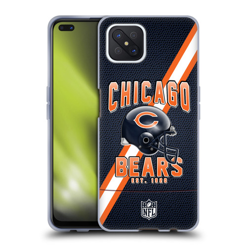 NFL Chicago Bears Logo Art Football Stripes Soft Gel Case for OPPO Reno4 Z 5G