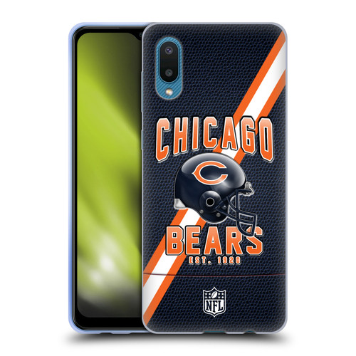 NFL Chicago Bears Logo Art Football Stripes Soft Gel Case for Samsung Galaxy A02/M02 (2021)