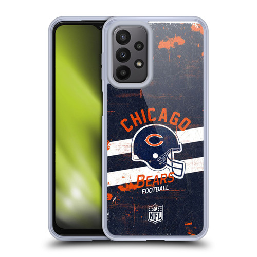 NFL Chicago Bears Logo Art Helmet Distressed Soft Gel Case for Samsung Galaxy A23 / 5G (2022)