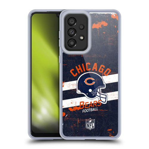 NFL Chicago Bears Logo Art Helmet Distressed Soft Gel Case for Samsung Galaxy A33 5G (2022)