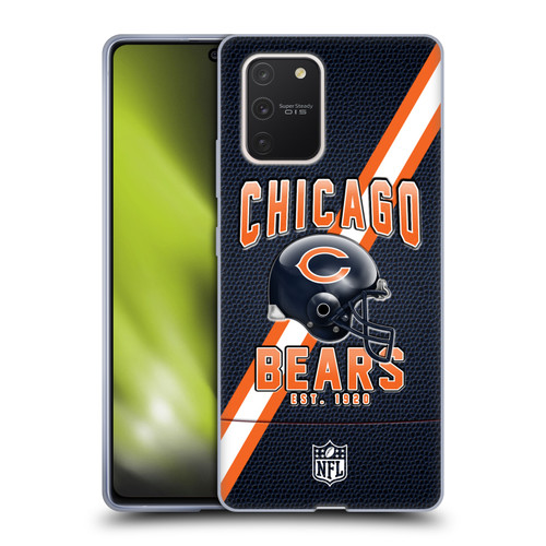 NFL Chicago Bears Logo Art Football Stripes Soft Gel Case for Samsung Galaxy S10 Lite