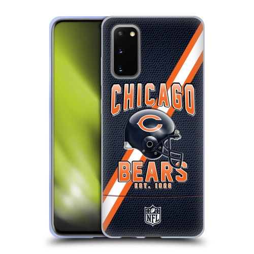 NFL Chicago Bears Logo Art Football Stripes Soft Gel Case for Samsung Galaxy S20 / S20 5G