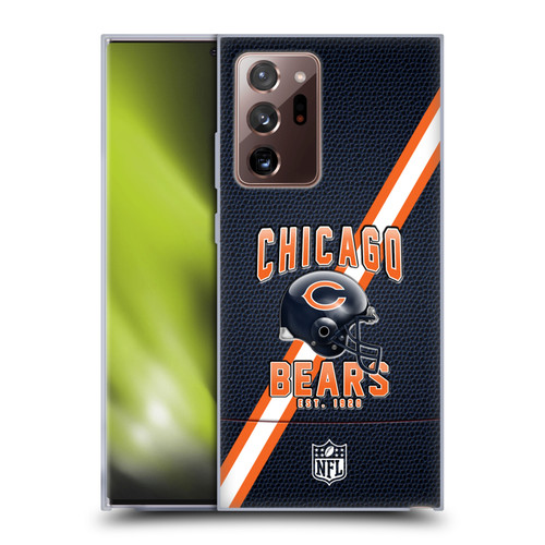 NFL Chicago Bears Logo Art Football Stripes Soft Gel Case for Samsung Galaxy Note20 Ultra / 5G