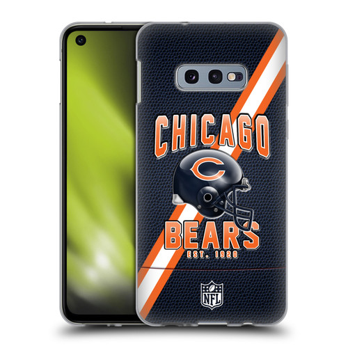 NFL Chicago Bears Logo Art Football Stripes Soft Gel Case for Samsung Galaxy S10e