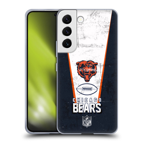 NFL Chicago Bears Logo Art Banner Soft Gel Case for Samsung Galaxy S22 5G
