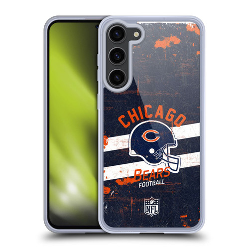 NFL Chicago Bears Logo Art Helmet Distressed Soft Gel Case for Samsung Galaxy S23+ 5G