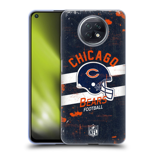 NFL Chicago Bears Logo Art Helmet Distressed Soft Gel Case for Xiaomi Redmi Note 9T 5G