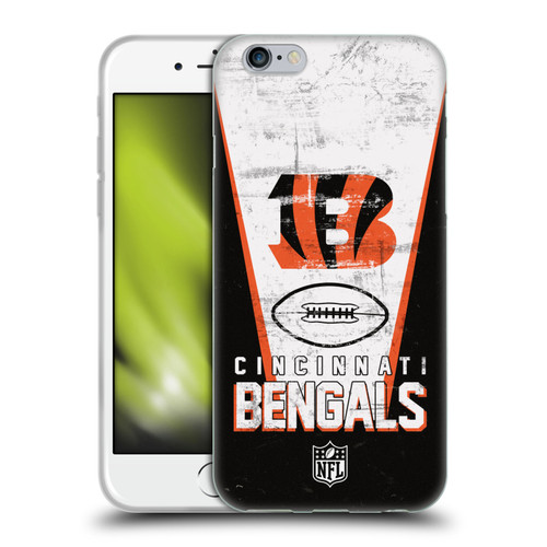 NFL Cincinnati Bengals Logo Art Banner Soft Gel Case for Apple iPhone 6 / iPhone 6s