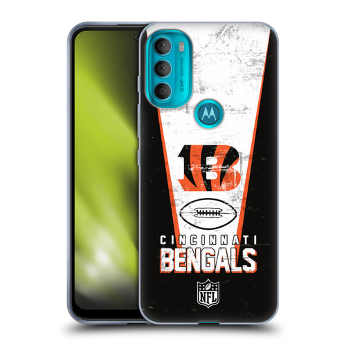 NFL Cincinnati Bengals Logo Art Banner Soft Gel Case for Motorola Moto G71 5G
