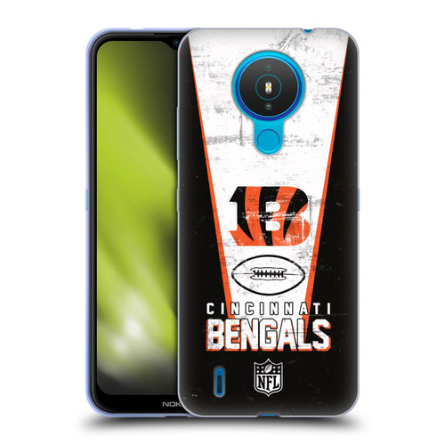 NFL Cincinnati Bengals Logo Art Banner Soft Gel Case for Nokia 1.4