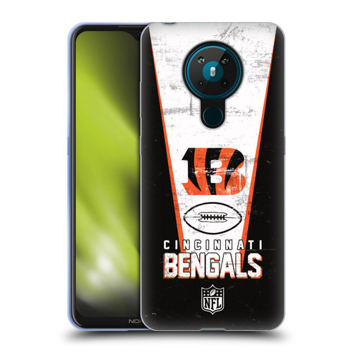NFL Cincinnati Bengals Logo Art Banner Soft Gel Case for Nokia 5.3