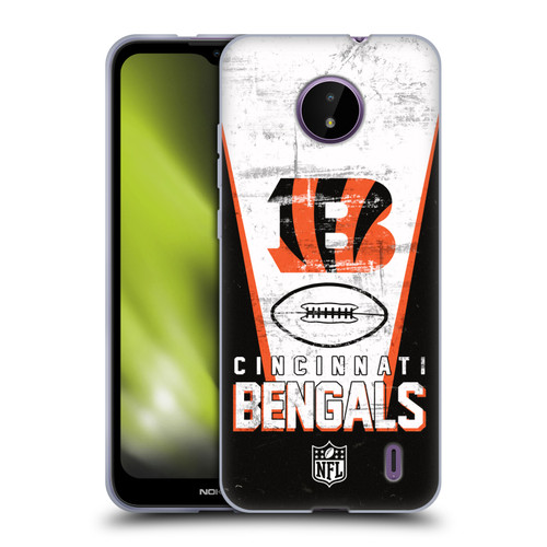 NFL Cincinnati Bengals Logo Art Banner Soft Gel Case for Nokia C10 / C20