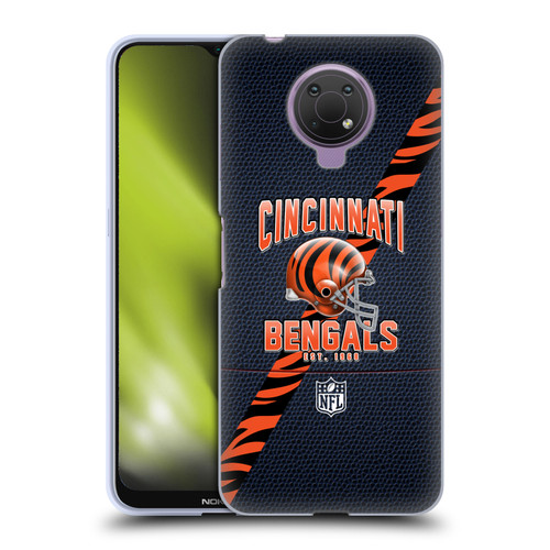 NFL Cincinnati Bengals Logo Art Football Stripes Soft Gel Case for Nokia G10