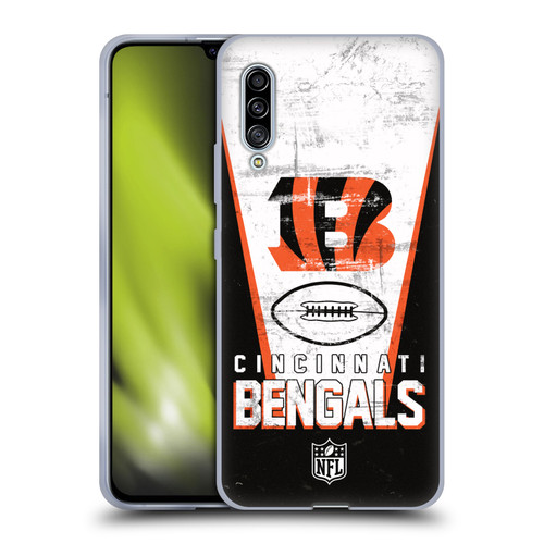 NFL Cincinnati Bengals Logo Art Banner Soft Gel Case for Samsung Galaxy A90 5G (2019)