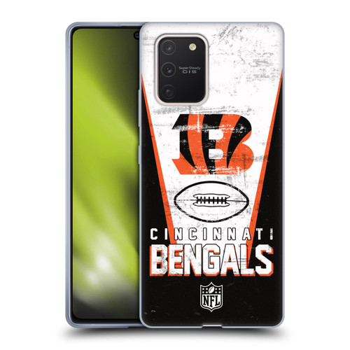 NFL Cincinnati Bengals Logo Art Banner Soft Gel Case for Samsung Galaxy S10 Lite
