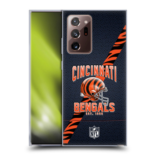 NFL Cincinnati Bengals Logo Art Football Stripes Soft Gel Case for Samsung Galaxy Note20 Ultra / 5G