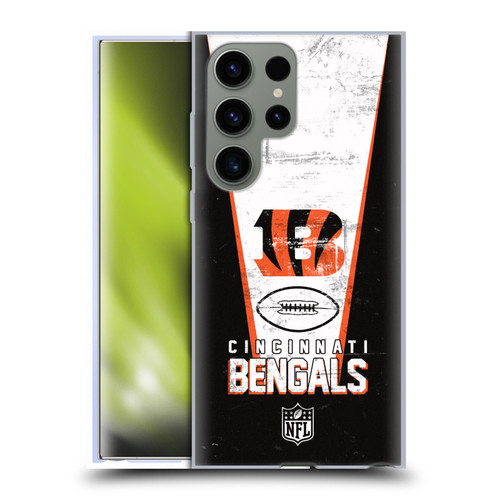 NFL Cincinnati Bengals Logo Art Banner Soft Gel Case for Samsung Galaxy S23 Ultra 5G