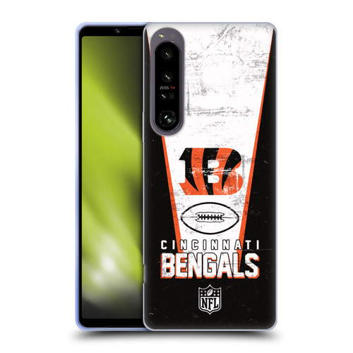 NFL Cincinnati Bengals Logo Art Banner Soft Gel Case for Sony Xperia 1 IV