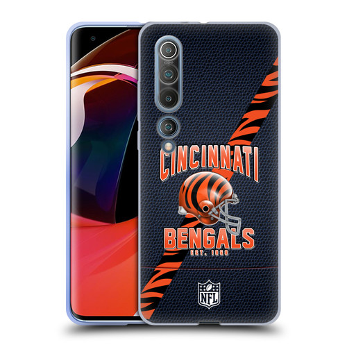 NFL Cincinnati Bengals Logo Art Football Stripes Soft Gel Case for Xiaomi Mi 10 5G / Mi 10 Pro 5G
